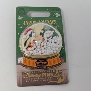 Goofy Disney Wilderness Lodge 2025 Happy Holidays Snow Globe LE Pin