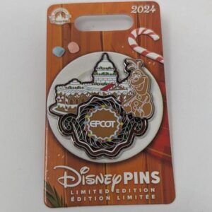 Epcot Center Olaf Frozen Holiday Christmas Gingerbread House Disney LE Pin