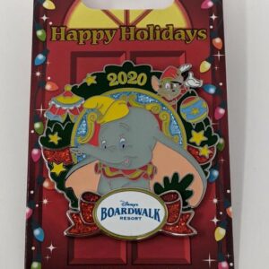 Dumbo Timothy Mouse Boardwalk Resort Happy Holidays 2020 Wreath LE Disney Pin