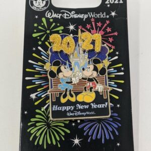 WDW Happy New Year 2021 Mickey And Minnie Fireworks Castle LE Pin Disney
