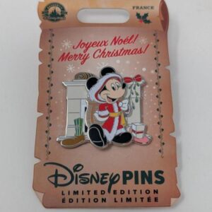 Mickey Mouse France Joyeux Noel Merry Christmas Disney LE Pin