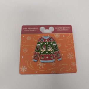 Chip And Dale Ugly Sweater Christmas Holiday Disney LE Pin