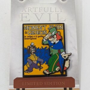 Honest John Gideon Pinocchio Disney Villains Artfully Evil LE Pin
