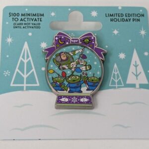 Toy Story Buzz Aliens Christmas Lights Snow Globe Winter Holidays Disney LE Pin