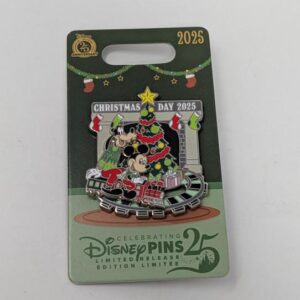 Mickey Goofy Toy Train Christmas Day 2025 Disney LR Slider Pin