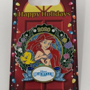 Ariel Flounder Little Mermaid Beach Club Resort Happy Holidays 2020 LE Pin