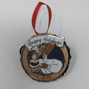 Belle Beast Beauty And The Beast Happy Holidays 2023 Disney Ornament LE Pin