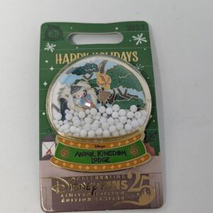 Rafiki Disney Animal Kingdom Lodge 2025 Happy Holidays Snow Globe LE Pin